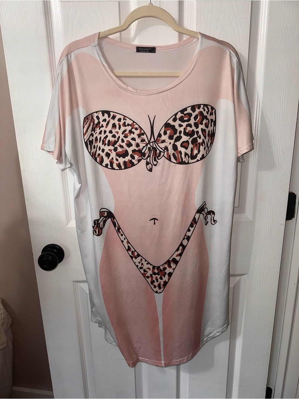 Leopard Print Bikini Graphic Sleep Tee